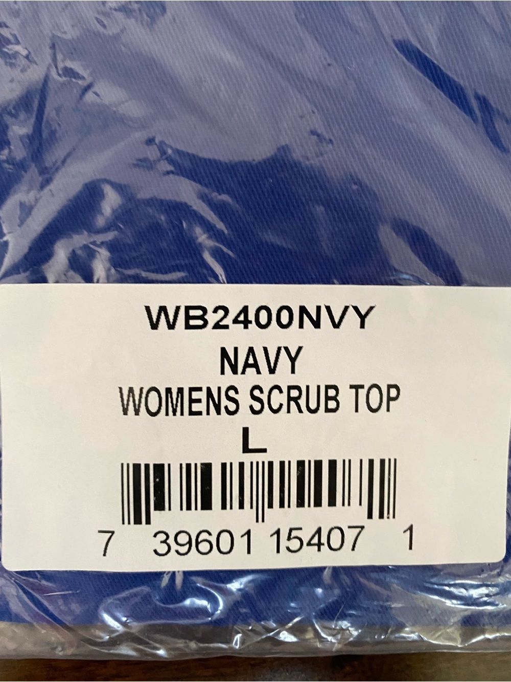 High Performance Uniforms Navy Womens  scrub top Lightweight V-Neck - Picture 3 of 3
